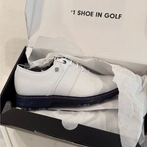 FootJoy Premiere Series Packard White and Navy Golf Shoes